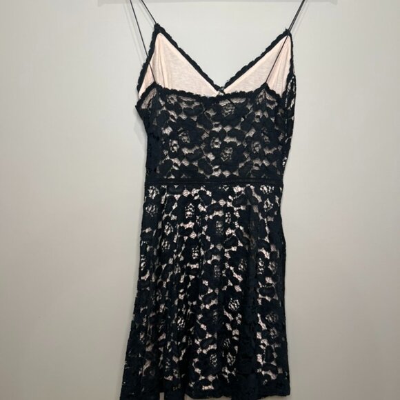 Zara - Black Lace Floral Sleeveless Mini Dress - size Small - Picture 7 of 8